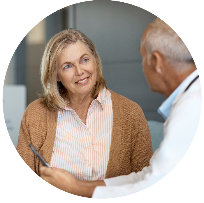 patient speaking with healthcare professional